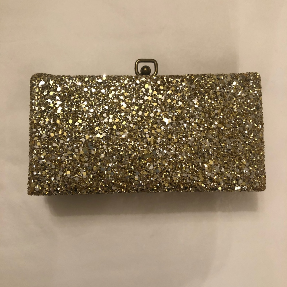 J. Crew Gold Sequin Clutch